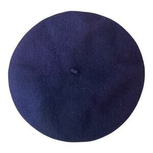 MADEWELL x Biltmore Felted Wool Beret Hat Navy Blue One Size